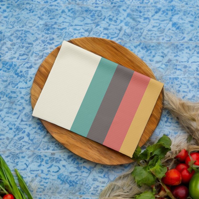 Vintage, helle Streifen Geschirrtuch (Kitchen Towel)