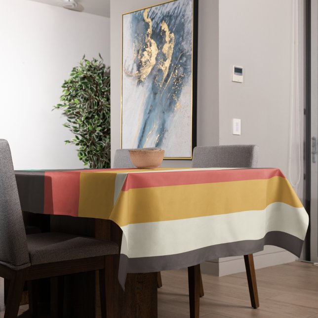 Vintage, helle Streifen Tischdecke (table cloth)