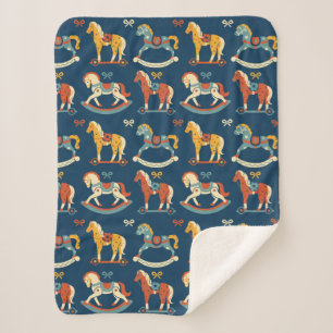 Vintage, helle Vektorgrafik von Schaukelhoren Sherpadecke