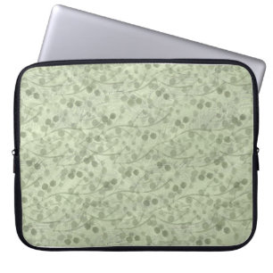 Vintage hellgrüne Blätter im verwitterten Cottagec Laptopschutzhülle