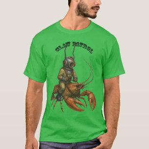 Vintage-Helmtaucher reitet auf einem riesigen Flus T-Shirt