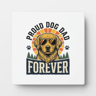 Vintage-Hemd für Hunde-Väter Golden Retriever Retr Fotoplatte