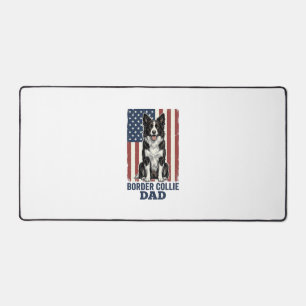 Vintage-Hemd mit Patrioten-Motiv für Border Collie Schreibtischunterlage