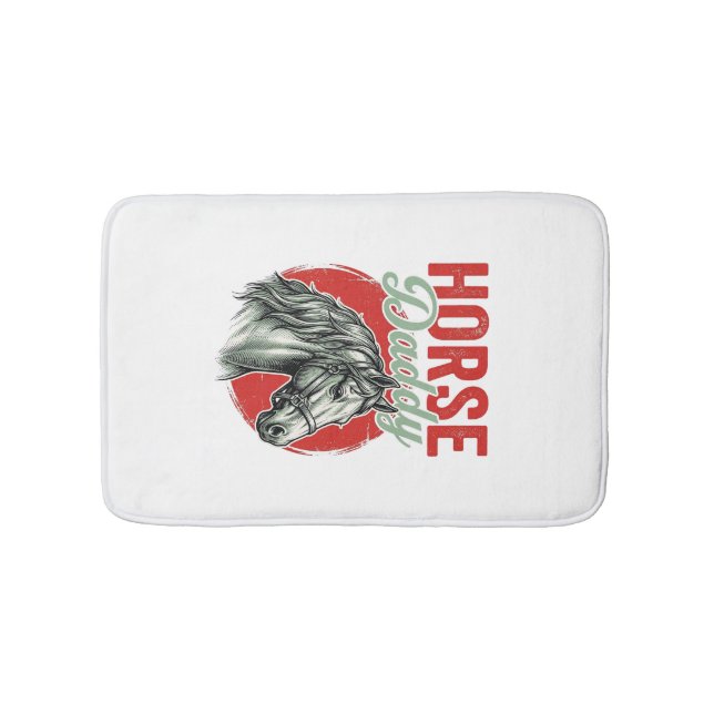Vintage-Hengst-Daddy-Gravur Badematte (Vorderseite)