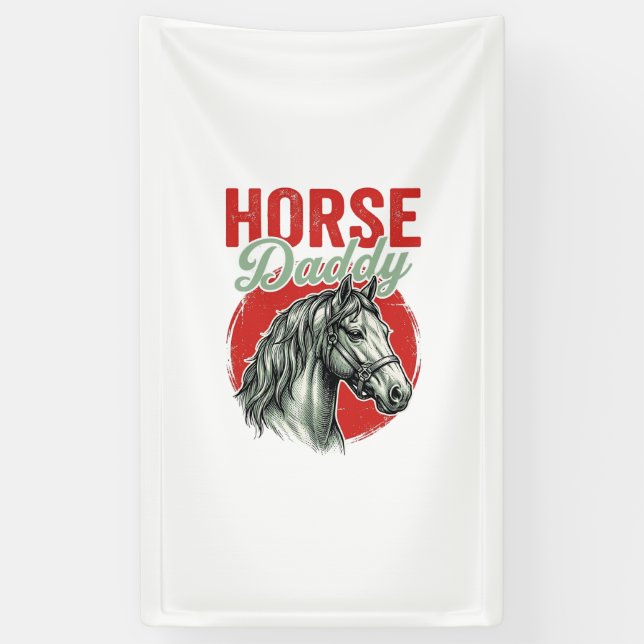Vintage-Hengst-Daddy-Gravur Banner (Vertikal)