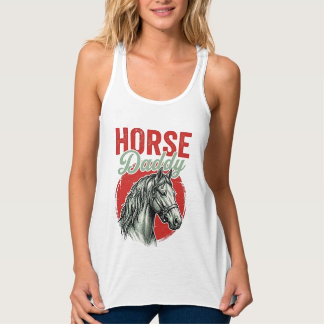 Vintage-Hengst-Daddy-Gravur Tank Top (Vorderseite)
