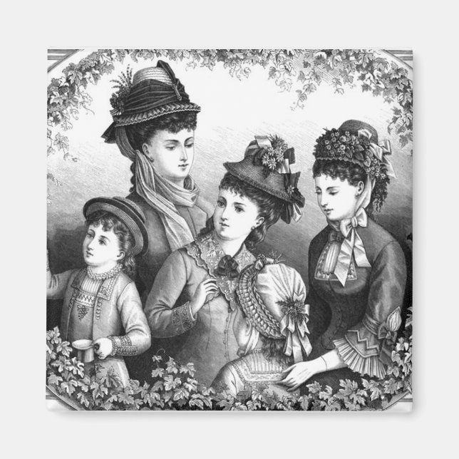 Vintage Hennen Magnet (Vorne)