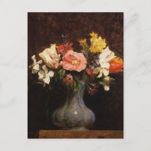Vintage Henri Latour Blumen Kamelien und Tulpen Postkarte