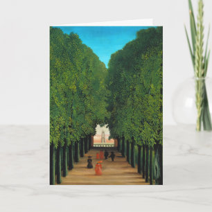 Vintage Henri Rousseau Paris Grüne Bäume Park Kuns Feiertagskarte
