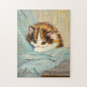 Vintage Henriëtte Ronner Knip Süße Katzenmalerei Puzzle