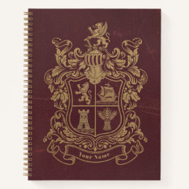 Vintage Heraldic Crest & Noble Shield Journal Notizbuch