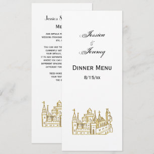 Vintage Heraldische Burg #2 Wappen Faux Gold Einladung