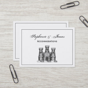 Vintage Heraldische Burg-Emblem Wappen Wappenschil Visitenkarte