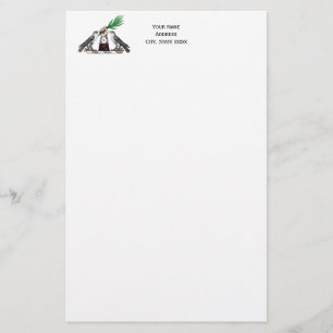 Vintage heraldische Falken mit handgefertigtem Wap Briefpapier