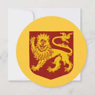 Vintage Heraldische Stehende Löwe Einladung