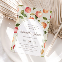 Vintage-Herbst-Apfel-Baby-Shower-Einladung