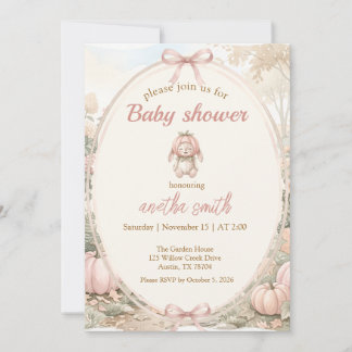 vintage Herbst-Baby-Shower-Einladung Einladung
