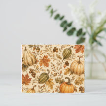 Vintage-Herbst-Kürbis- und Gourd-Muster