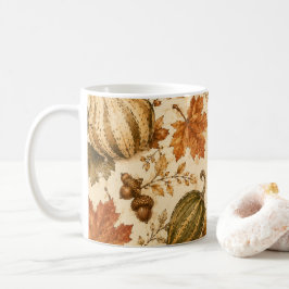 Vintage-Herbst-Kürbis-und-Gourden-Muster Kaffeetasse