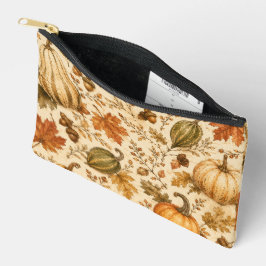 Vintage-Herbst-Kürbis-und-Gourden-Muster Zubehörtasche