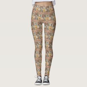 Vintage Herbst-Kürbisse Herbstfarben Wasserfarben  Leggings
