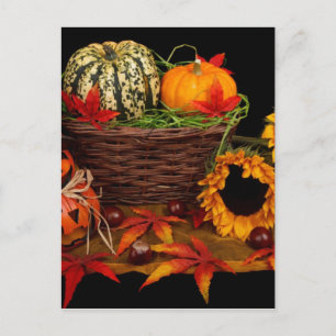 Vintage Herbst Postkarte