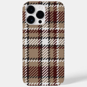 Vintage Herbst Sand und Burgunder Karo Case-Mate iPhone 14 Pro Max Hülle