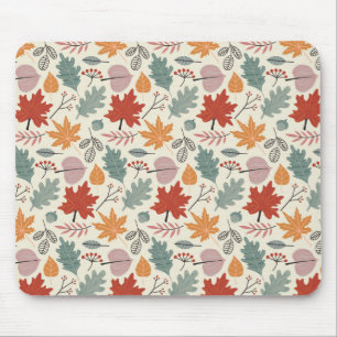 Vintage Herbstblätter und Eicheln Muster Mousepad