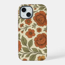 Vintage-Herbstblumenmuster – Rustikale Botanik