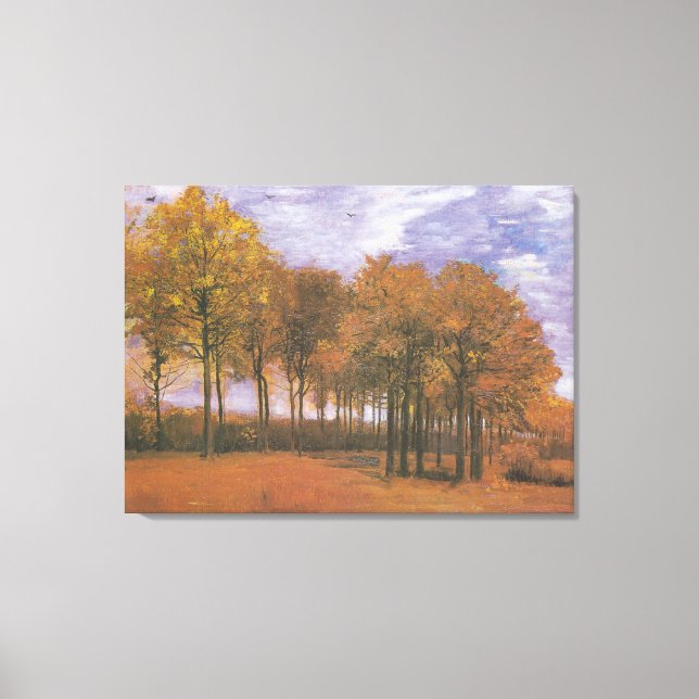 Vintage Herbstlandschaft Van Gogh Leinwanddruck (Vorderseite)