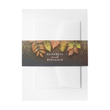 Vintage Herbstlaube und Glitzer Hochzeit