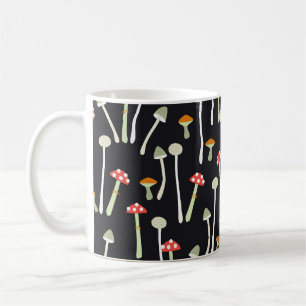 Vintage Herbstpilze Muster Design. Kaffeetasse