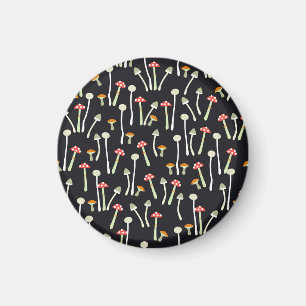 Vintage Herbstpilze Muster Design. Magnet