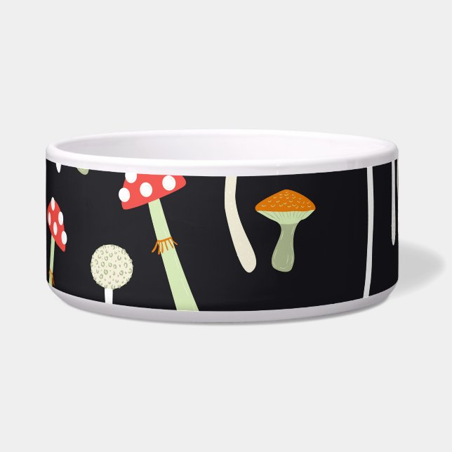 Vintage Herbstpilze Muster Design. Napf (Vorderseite)