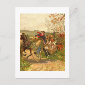 Vintage Herbstpostkarte Postkarte