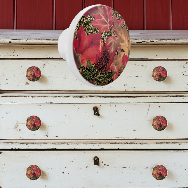 Vintage Herbstunterschiede Keramikknauf (Von Creator hochgeladen)