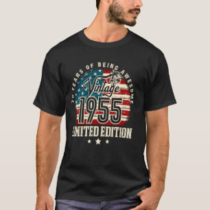 Vintage, hergestellt 1955, amerikanische Flagge, 7 T-Shirt