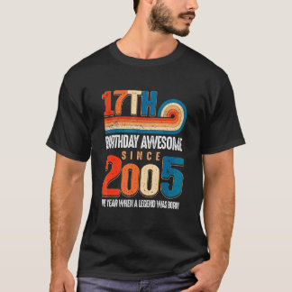 Vintage Hergestellt 2005 17. Geburtstag Die Legend T-Shirt