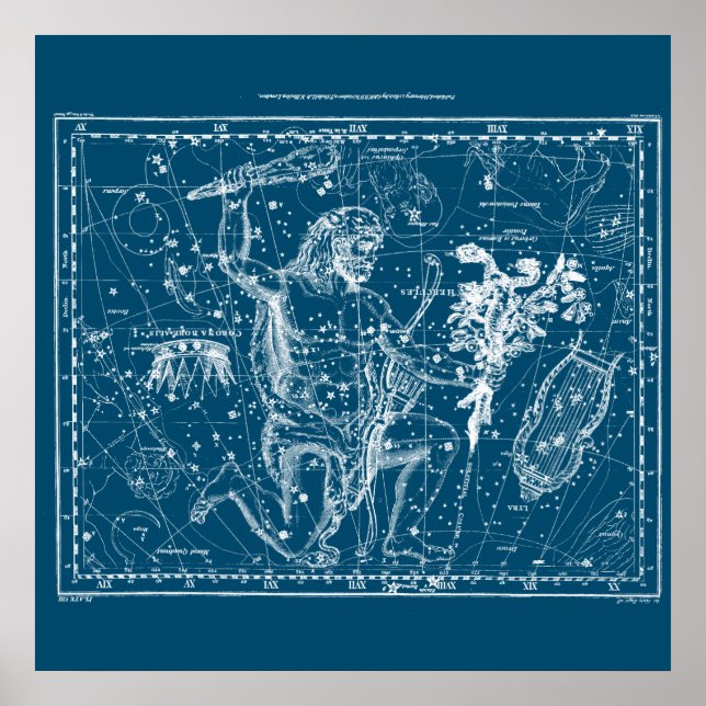 Vintage Herkules-Konstellation Poster (Vorne)