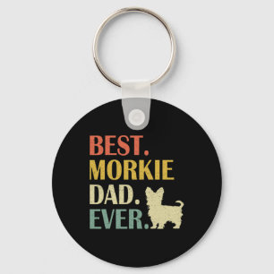 Vintage Herren Best Morkie Hund Papa Ever Vatertag Schlüsselanhänger