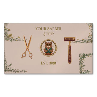 Vintage Herrenfriseur Geschäftskarten Magnetische Visitenkarte