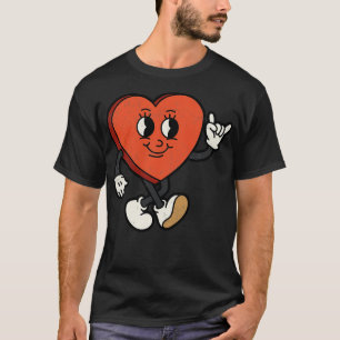 Vintage Herz Cartoon Heavy Metal Teufelshorn Rock T-Shirt