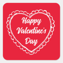 VINTAGE HERZ HAPPY VALENTINSTAG DESIGN QUADRAT