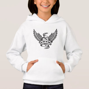 Vintage-Herz mit Flügeln Hoodie