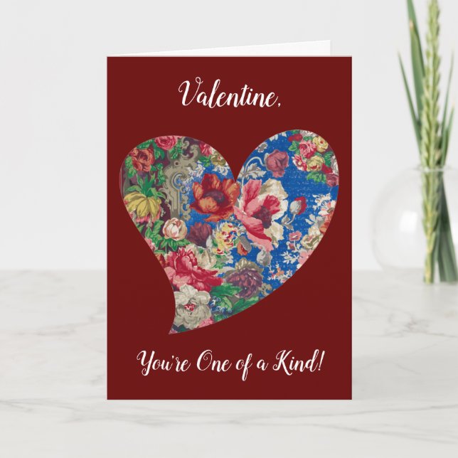 Vintage Herzblüte Serie 2 Valentinkarte Karte (Vorderseite)