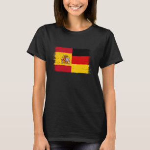 Vintage-Herzflagge für spanisches deutsches A Deut T-Shirt