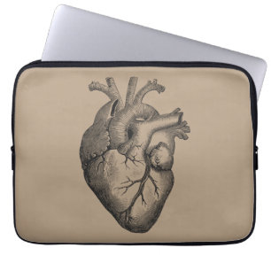 Vintage-Herzillustration Laptopschutzhülle