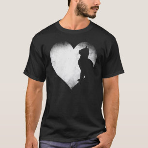 Vintage Herzkatzenliebhaber Silhouette, ich Liebe T-Shirt
