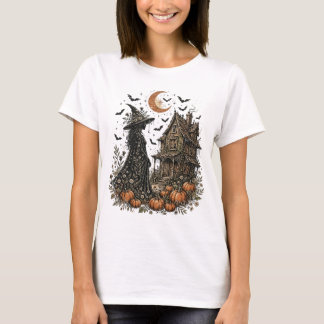 Vintage-Hexe-Halloween-Hexenmode-T-Shirt T-Shirt