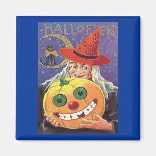Vintage Hexe Halloween Magnet